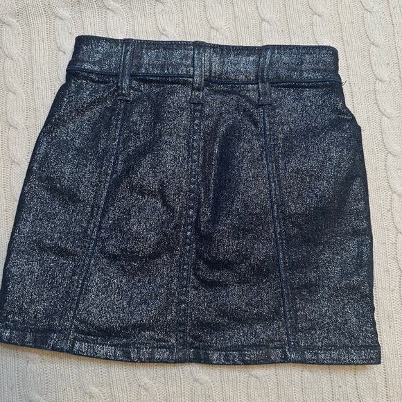 Gap Sparkly Denim Skirt sz 5 Adjustable Waist tabs - Picture 3 of 7